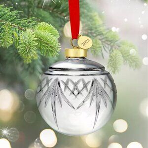 Godinger Dublin Collection 2023 Christmas Holiday Crystal Glass Ball Ornament